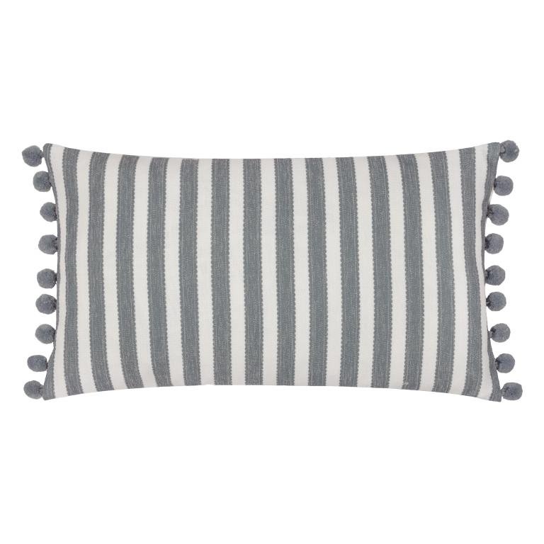 Sessile Leaf Delph Blue Cushion - Just Fabrics