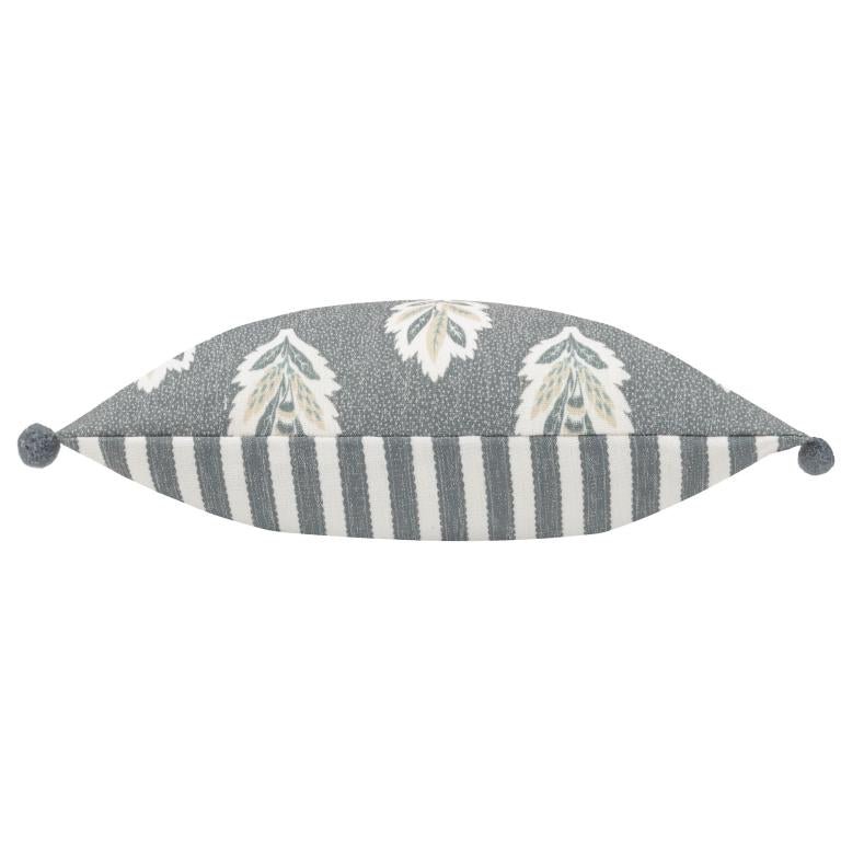 Sessile Leaf Delph Blue Cushion - Just Fabrics