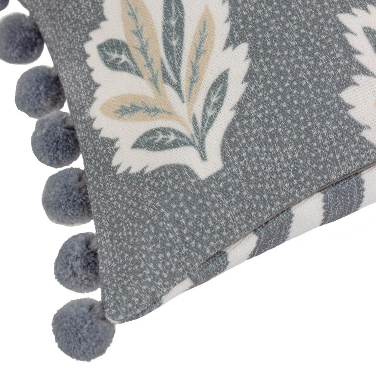Sessile Leaf Delph Blue Cushion - Just Fabrics