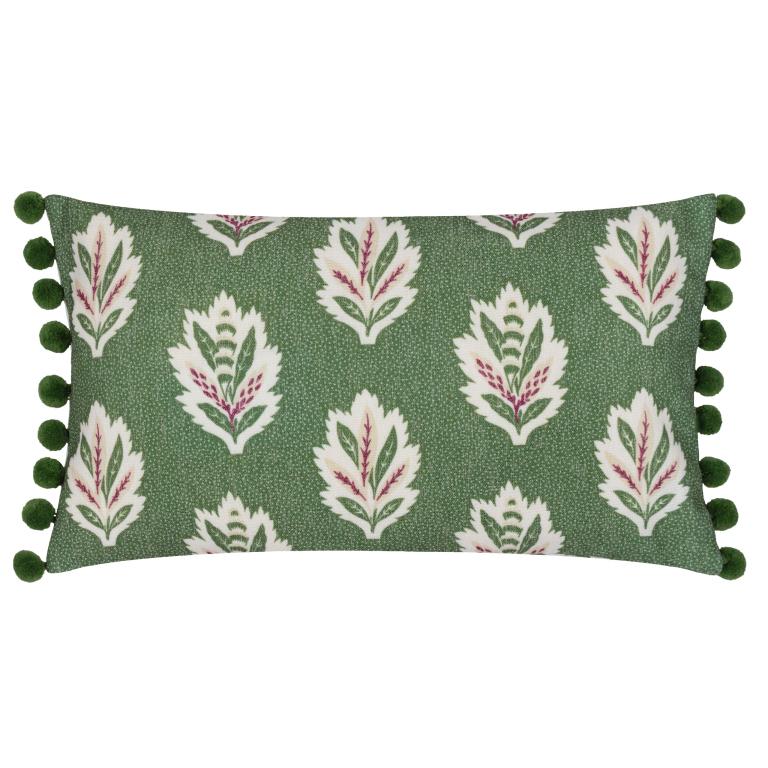 Sessile Leaf Leaf Green Cushion - Just Fabrics