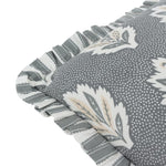 Sessile Leaf Ruffle Delph Blue Cushion - Just Fabrics