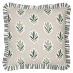 Sessile Leaf Ruffle Flax Cushion - Just Fabrics