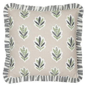 Sessile Leaf Ruffle Flax Cushion