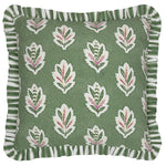 Sessile Leaf Ruffle Leaf Green Cushion - Just Fabrics
