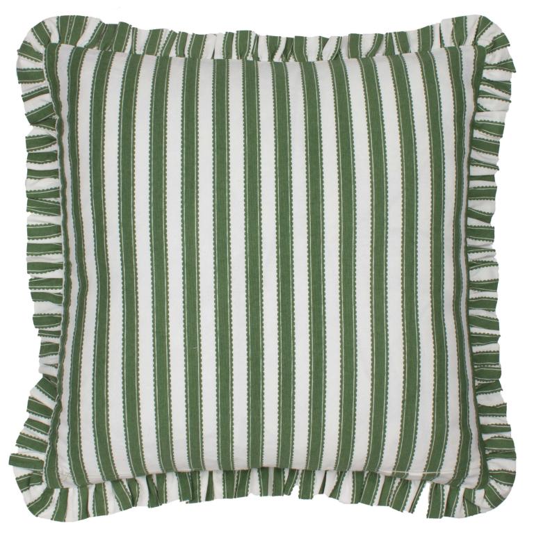 Sessile Leaf Ruffle Leaf Green Cushion - Just Fabrics