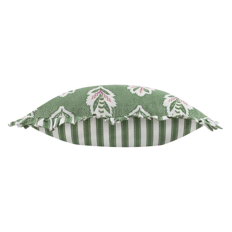Sessile Leaf Ruffle Leaf Green Cushion - Just Fabrics