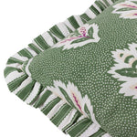 Sessile Leaf Ruffle Leaf Green Cushion - Just Fabrics