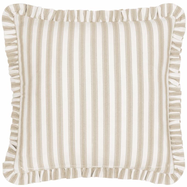 Sessile Leaf Ruffle Sage Cushion - Just Fabrics