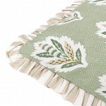 Sessile Leaf Ruffle Sage Cushion - Just Fabrics