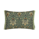 Snakeshead Outdoor Indigo / Leaf Green Cushion - Just Fabrics