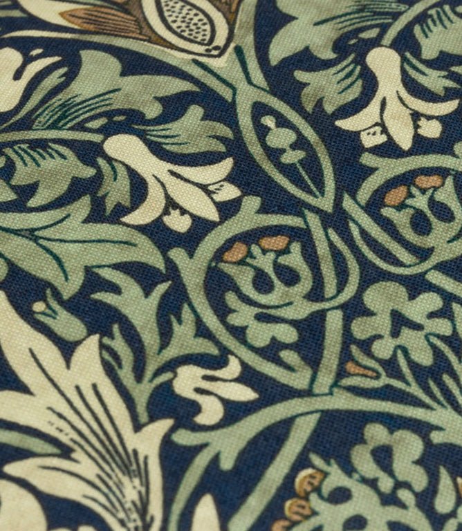 Snakeshead Outdoor Indigo / Leaf Green Cushion - Just Fabrics