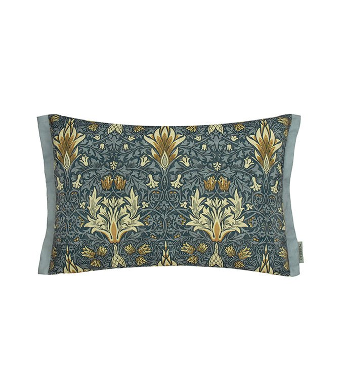 Snakeshead Outdoor Indigo / Stone Cushion - Just Fabrics