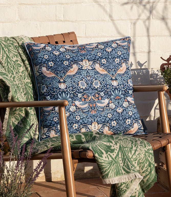 Strawberry Thief Outdoor Indigo - Just Fabrics