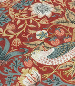 Strawberry Thief Outdoor Berry Cushion - Just Fabrics