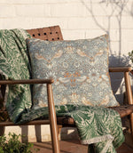 Strawberry Thief Outdoor Biscuit Cushion - Just Fabrics