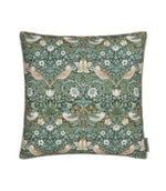 Strawberry Thief Outdoor Forest Green Cushion - Just Fabrics