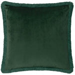 Strawberry Thief Embroidery Forest Green Cushion - Just Fabrics