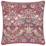 Strawberry Thief Jacquard Berry Cushion - Just Fabrics