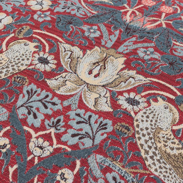 Strawberry Thief Jacquard Berry Cushion - Just Fabrics