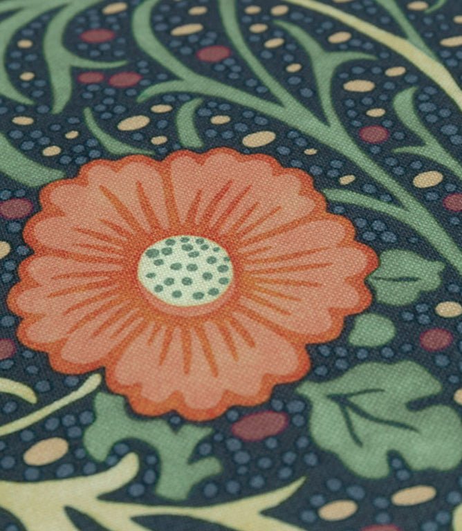 Seaweed Outdoor Indigo Cushion - Just Fabrics