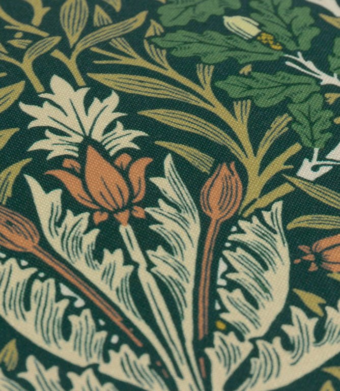 Acorn Multi Outdoor Forest / Leaf Green Cushion - Just Fabrics