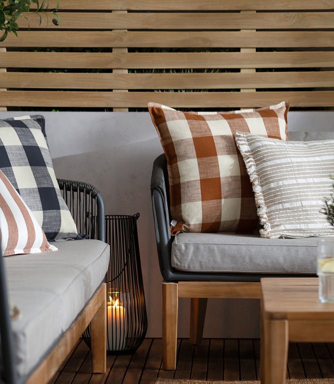Chesil Outdoor Pecan Cushion - Just Fabrics