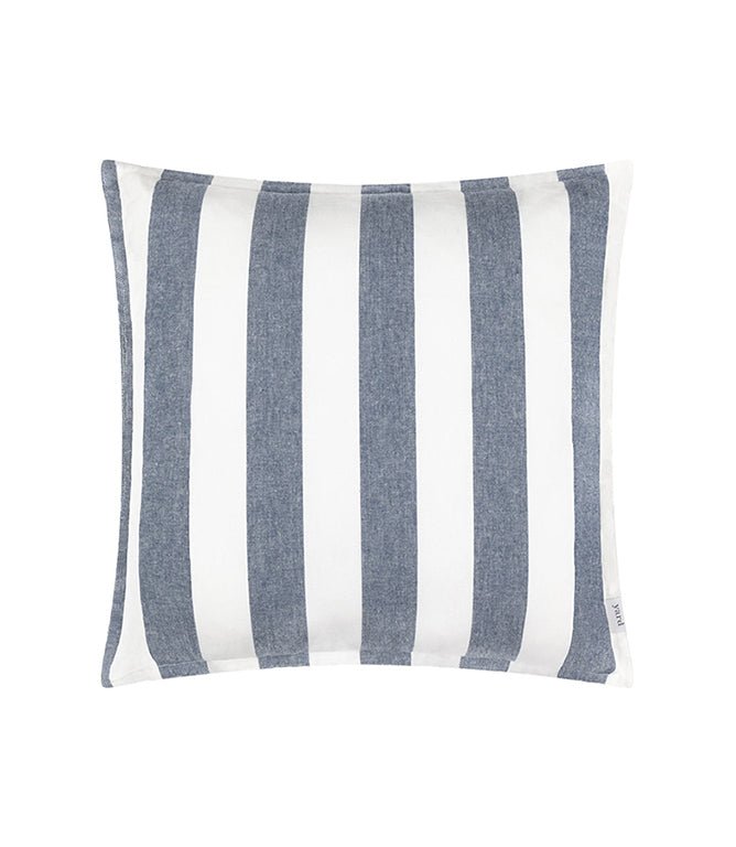 Hayle Cotton Outdoor Navy Cushion - Just Fabrics