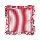 Outdoor Cushions - Millie Ruffle Striped Outdoor Candy Red