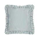 Outdoor Cushions - Millie Ruffle Striped Outdoor Duck Egg