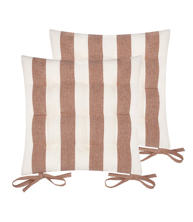 Hayle 2 Pack Pecan Seat Pad - Just Fabrics