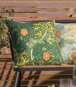 Seaweed Outdoor Forest Green Cushion - Just Fabrics