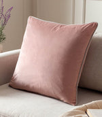 Meridian Blush / Grey Velvet Cushion - Just Fabrics