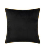 Meridian Black / Gold Velvet Cushion - Just Fabrics