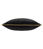 Meridian Black / Gold Velvet Cushion - Just Fabrics