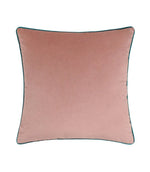 Meridian Blush / Teal Velvet Cushion - Just Fabrics