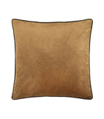 Meridian Caramel / Chocolate Velvet Cushion - Just Fabrics