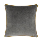 Meridian Charcoal / Moss Velvet Cushion - Just Fabrics