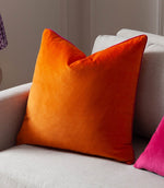 Meridian Clementine / Hot Pink Velvet Cushion - Just Fabrics