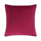 Meridian Cranberry / Mocha Velvet Cushion - Just Fabrics