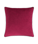 Meridian Cranberry / Mocha Velvet Cushion - Just Fabrics