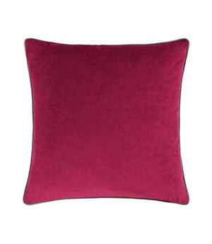 Meridian Cranberry / Mocha Velvet Cushion