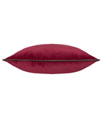 Meridian Cranberry / Mocha Velvet Cushion - Just Fabrics