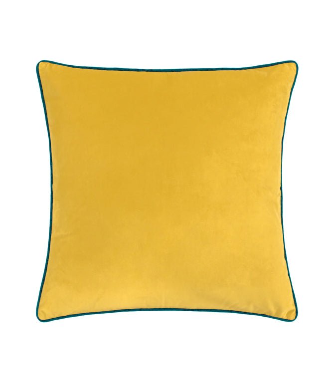 Meridian Cylon / Teal Velvet Cushion - Just Fabrics