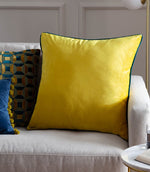 Meridian Cylon / Teal Velvet Cushion - Just Fabrics