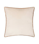Meridian Ecru / Ginger Velvet Cushion - Just Fabrics
