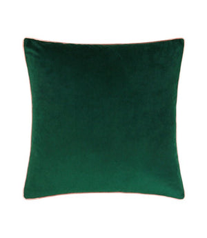 Meridian Emerald / Blush Velvet Cushion