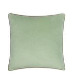 Meridian Eucalyptus / Natural Velvet Cushion - Just Fabrics