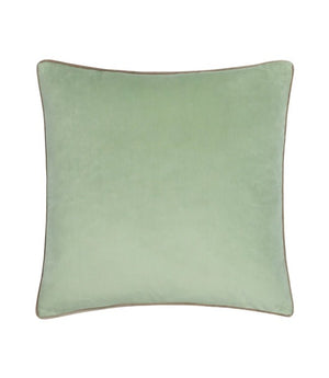 Meridian  Eucalyptus / Natural Velvet Cushion