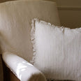 The Provence Ticking Stripe Washed Linen Cushion Taupe