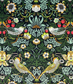 Strawberry Thief Velvet Fabric / Onyx